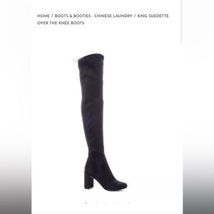 Size 8 King Suedette over the knee boots